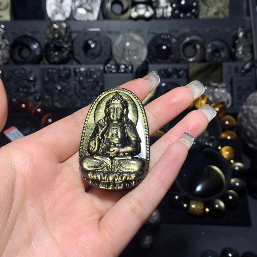 【闪购商品】黑曜岩未镶嵌颈饰第***毛