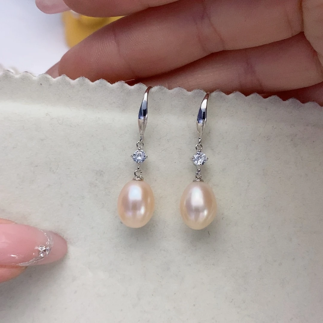 【闪购商品】淡水珍珠耳饰银S925镶嵌54
