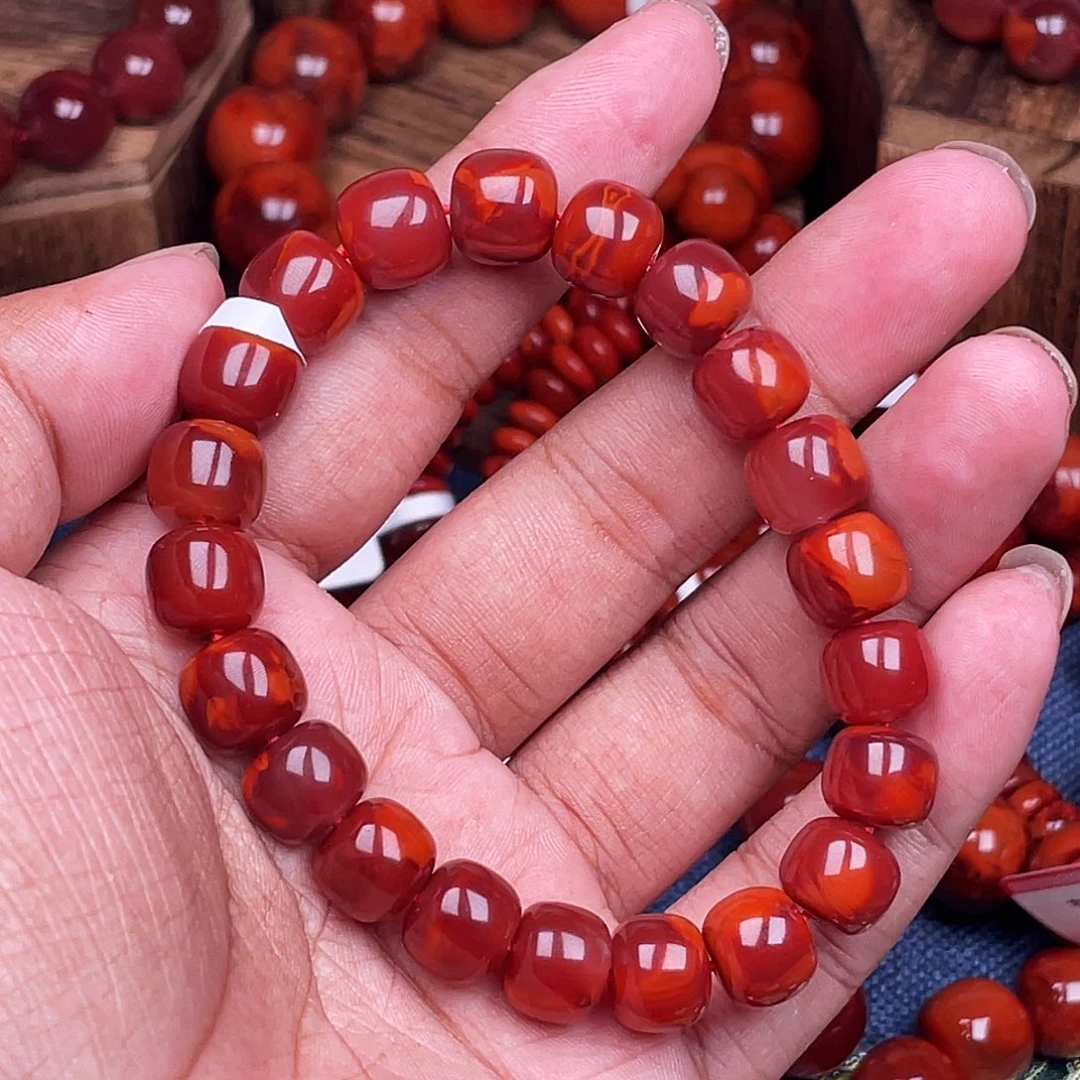 南红玛瑙未镶嵌手链南红瓦西卡10老型