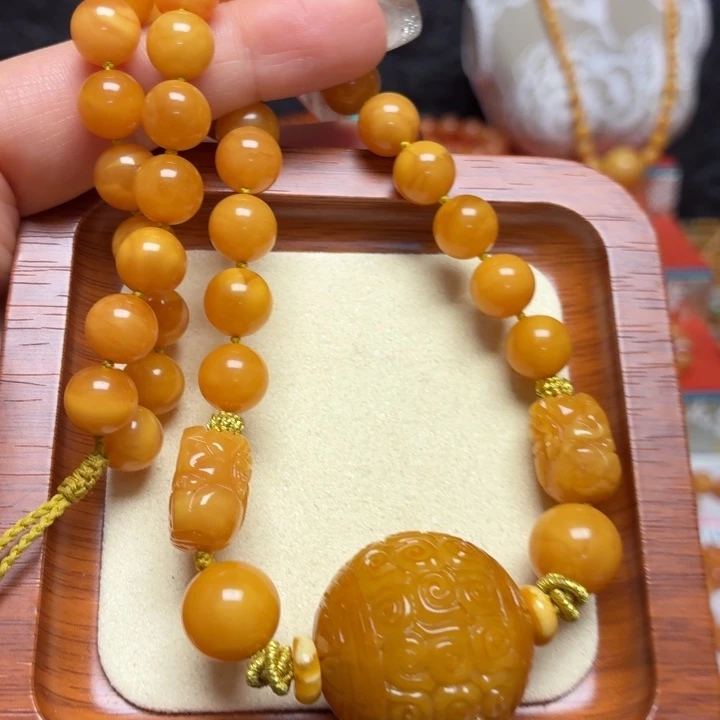 蜜蜡未镶嵌颈饰项链