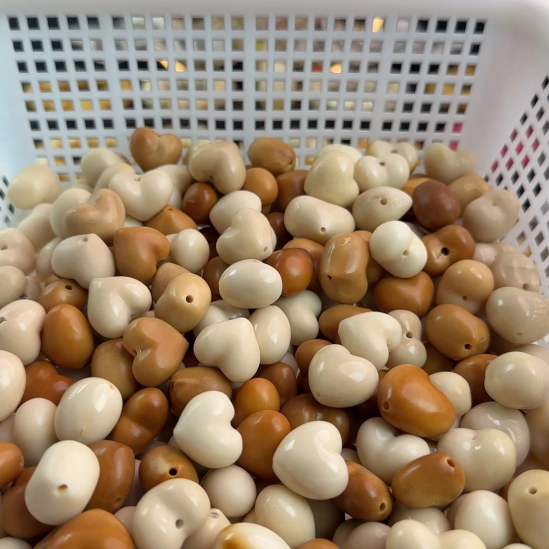 手串菩提根/象牙果瑕疵牙果爱心50颗有裂
