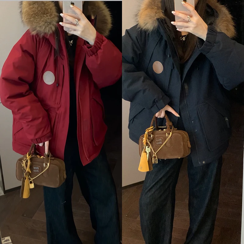 【mimius】&喵喵【罗马航班】设计感连帽大毛领外套 F08143