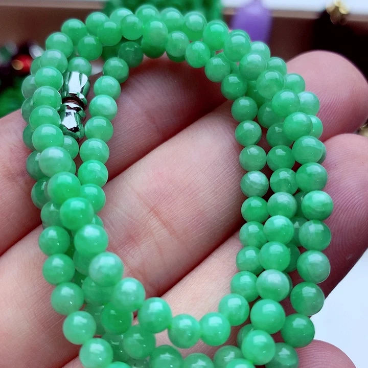 翡翠未镶嵌毛衣链