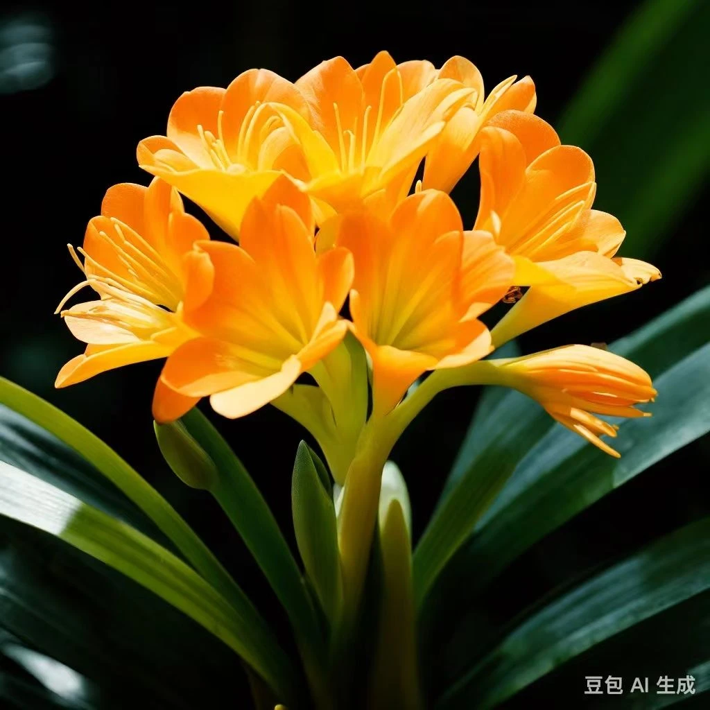 不带花苞精品君子兰大苗植物花卉办公室内绿植观花叶盆景