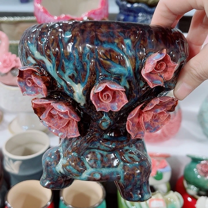 多肉陶瓷花盆满10元包邮