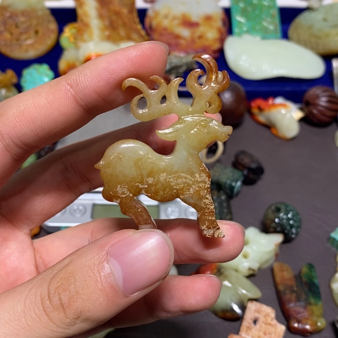 和田玉（糖玉）未镶嵌车挂