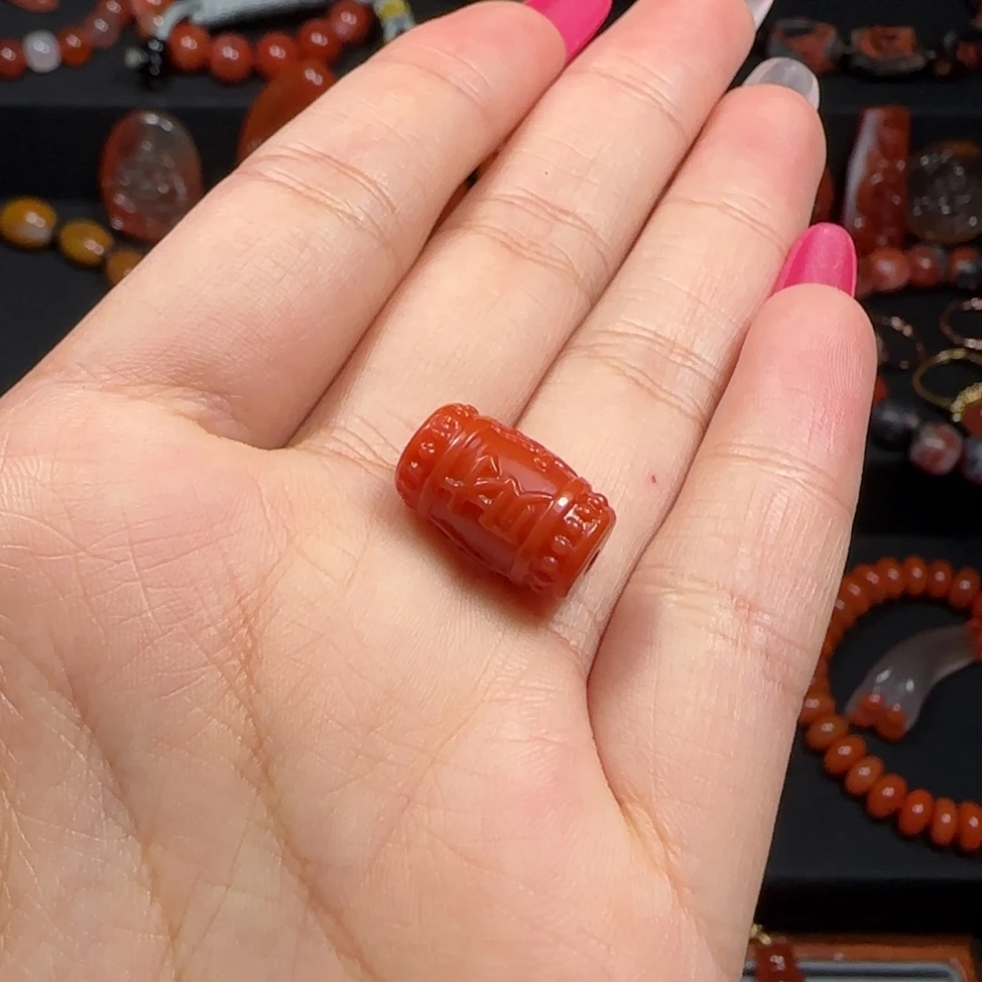 南红玛瑙未镶嵌桶珠9mm