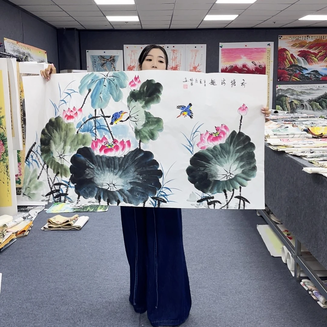 国画作品小姐姐放漏…