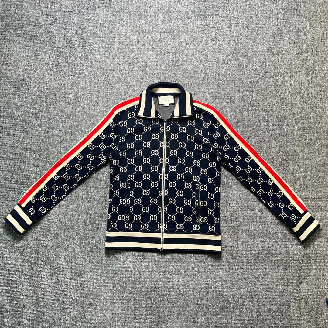 99新 GUCCI/古驰 爆款老花满印拉链校服外套/S码/99新/12142