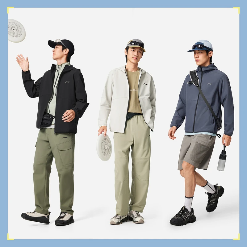 L李宁男子反光加绒保暖运动风衣AFDVE81