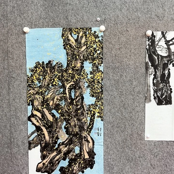 书法顾奇峰胡杨作品