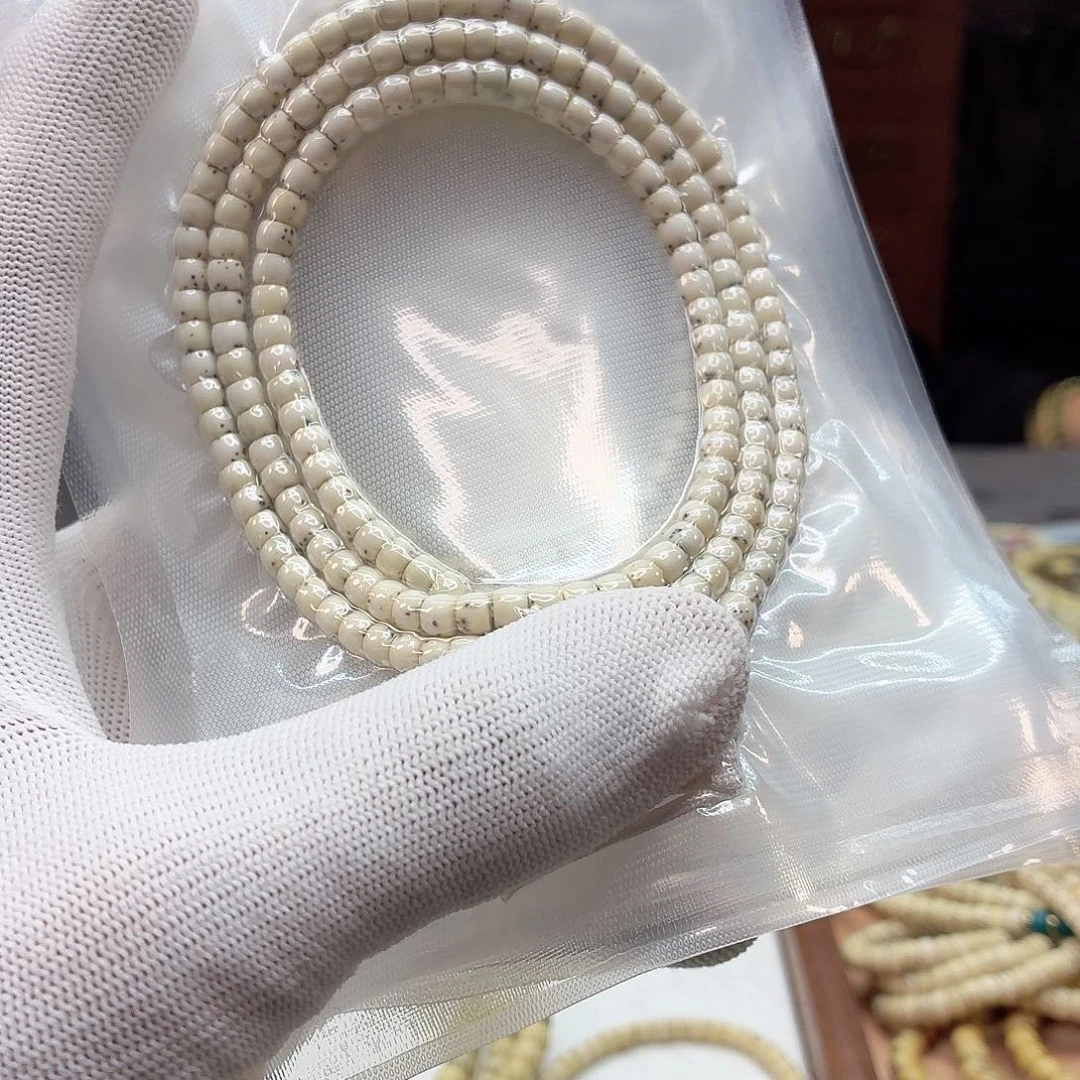 星月菩提手串54，骨瓷白，大留白，136号