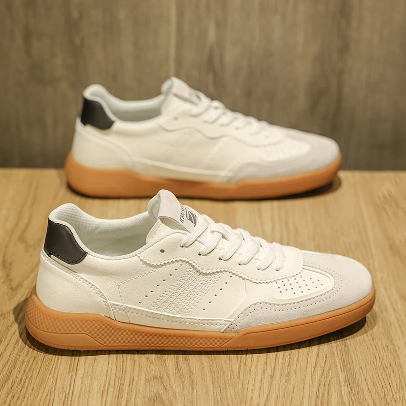 2025新款男鞋软底男士鞋子潮流百搭小白鞋休闲板鞋德训鞋HY816