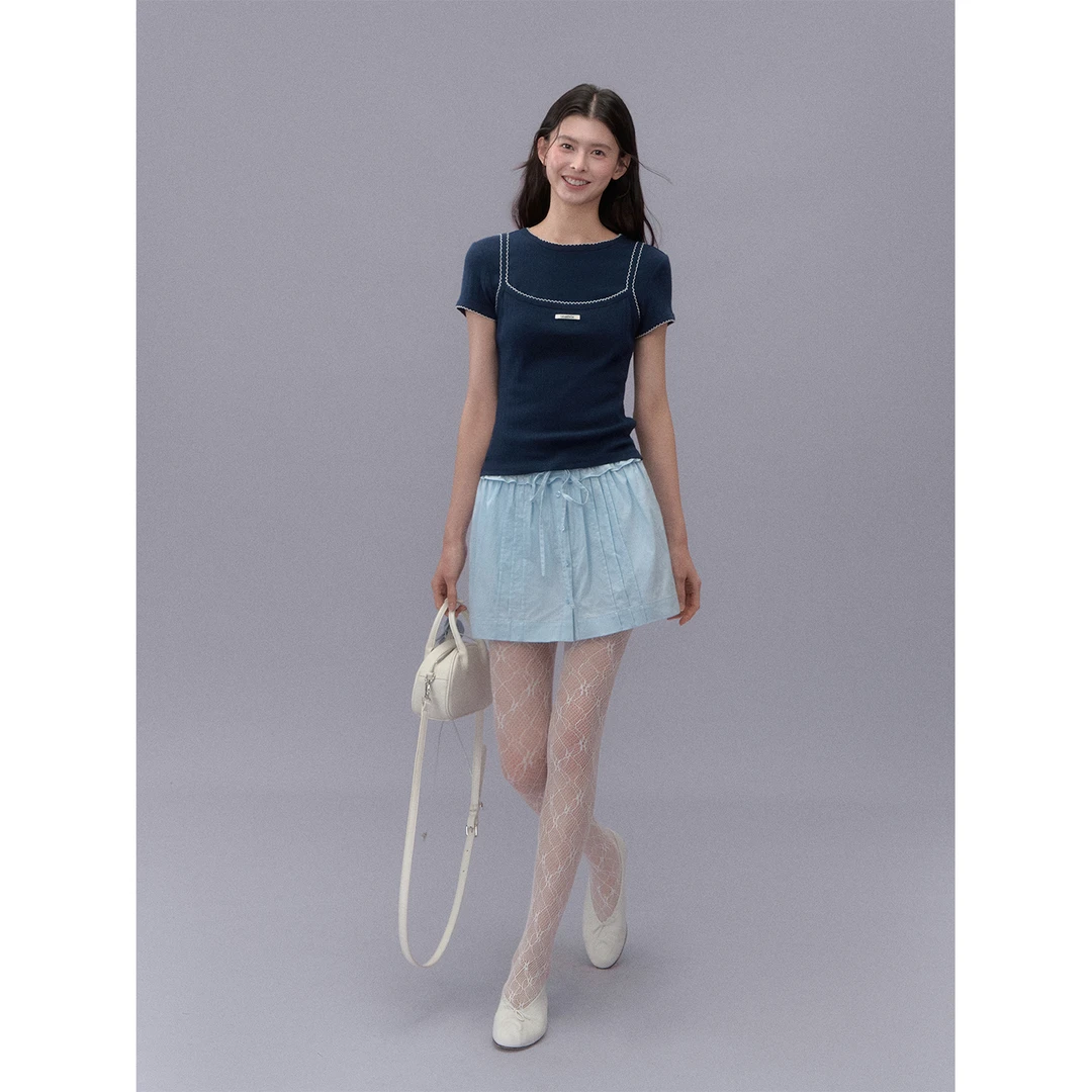 【LaluneDuCiel】LLDC 29号晚18点  抽绳a字百搭休闲半身裙女夏季