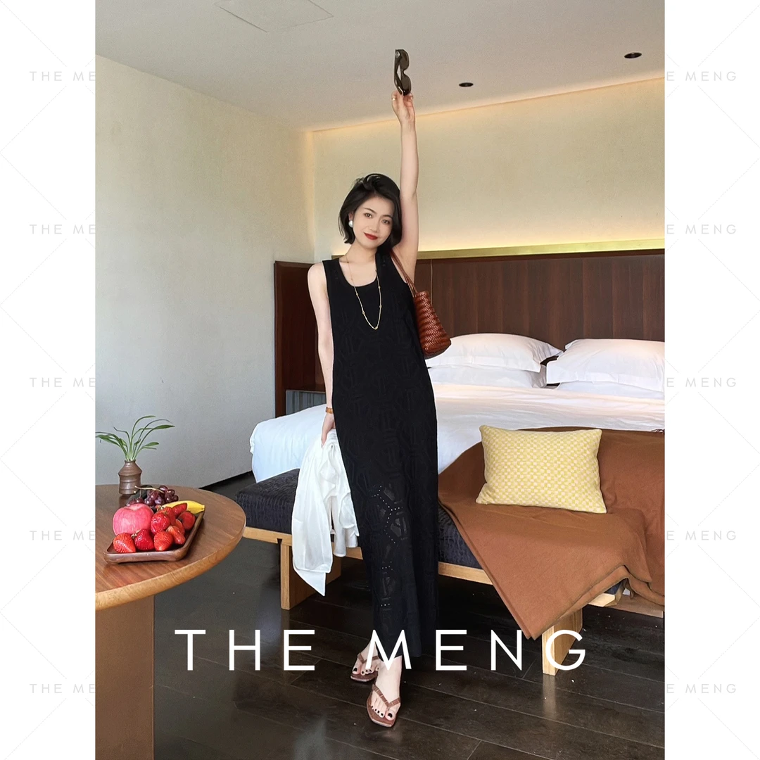 THE MENG【魅力】纯色肌理感背带连衣裙套件#M241I117-A+M241I117-H
