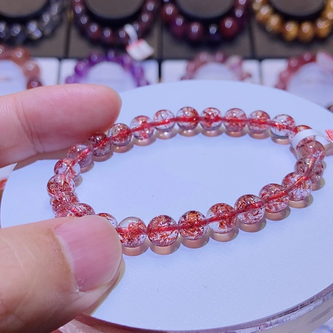 未镶嵌手链水晶金草莓7.2