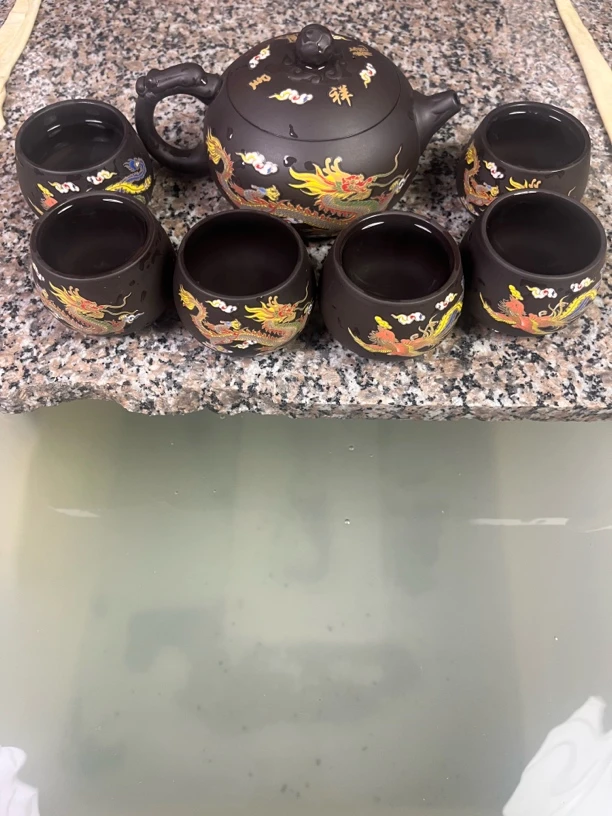 大容量500毫升一壶六龙蛋杯变色凤鸣七件套