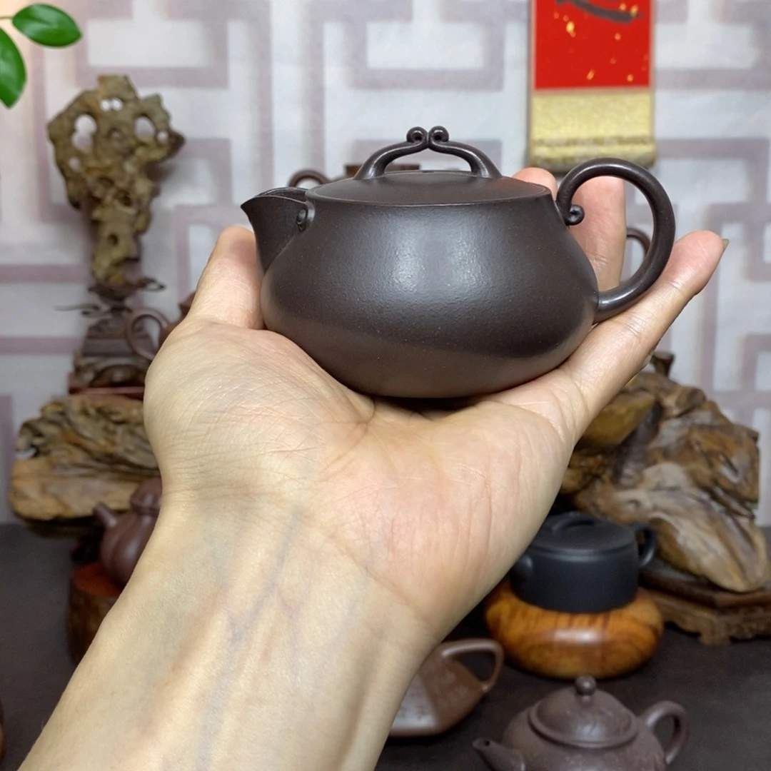 茶壶紫砂紫砂茶具老紫泥称心如意