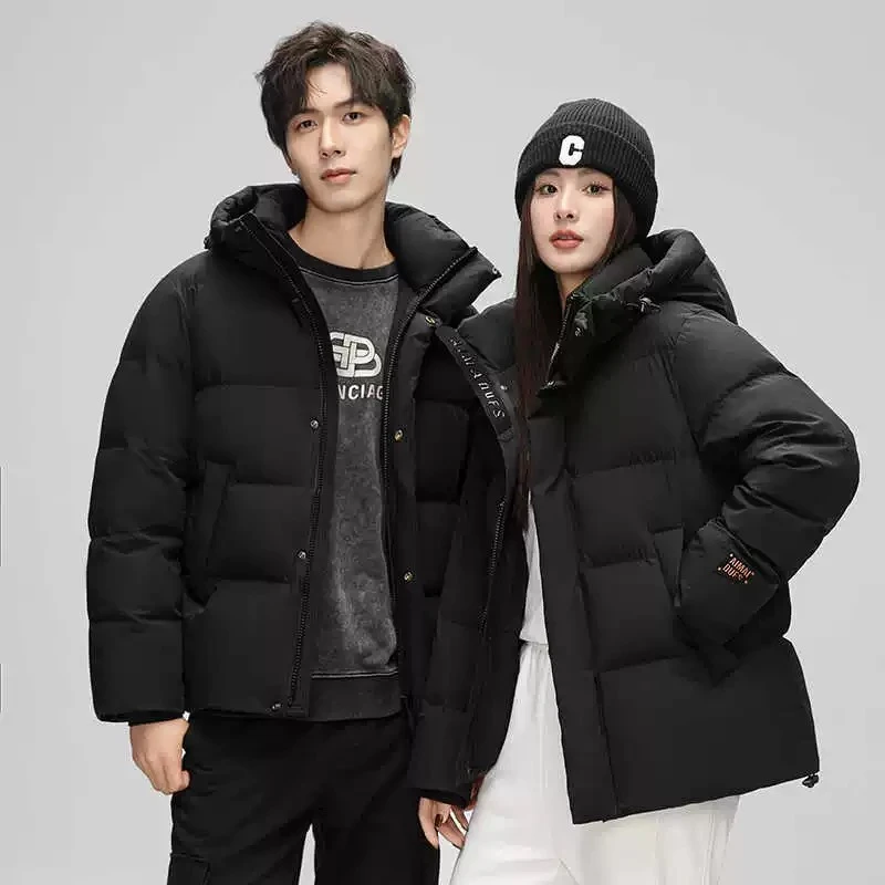 2025新极寒系列短款时尚加厚连帽冬季男女同款羽绒服