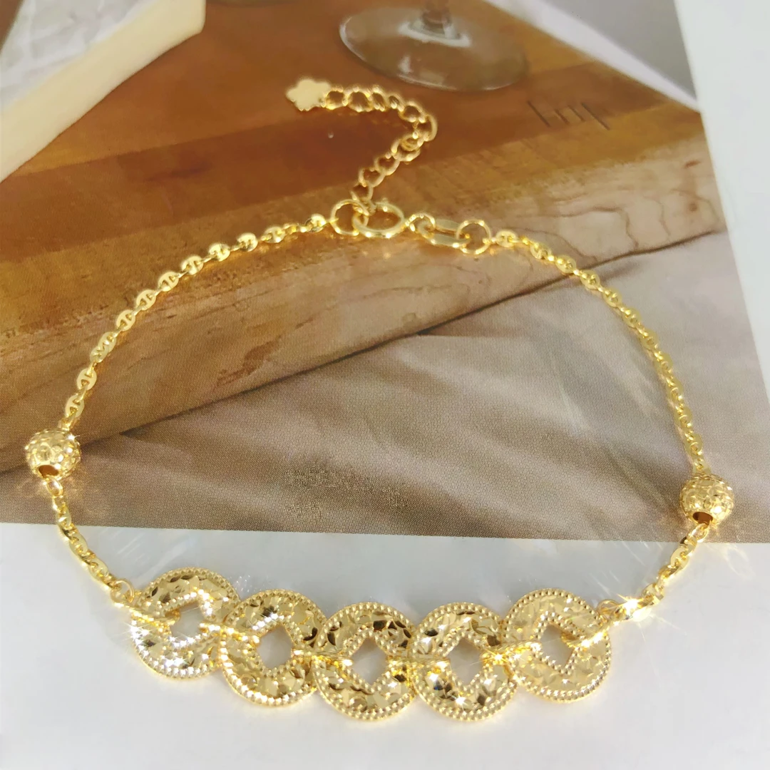 【皇冠轻奢】18k金 | “钱多多”五帝币手链！精工好寓意！春节必备