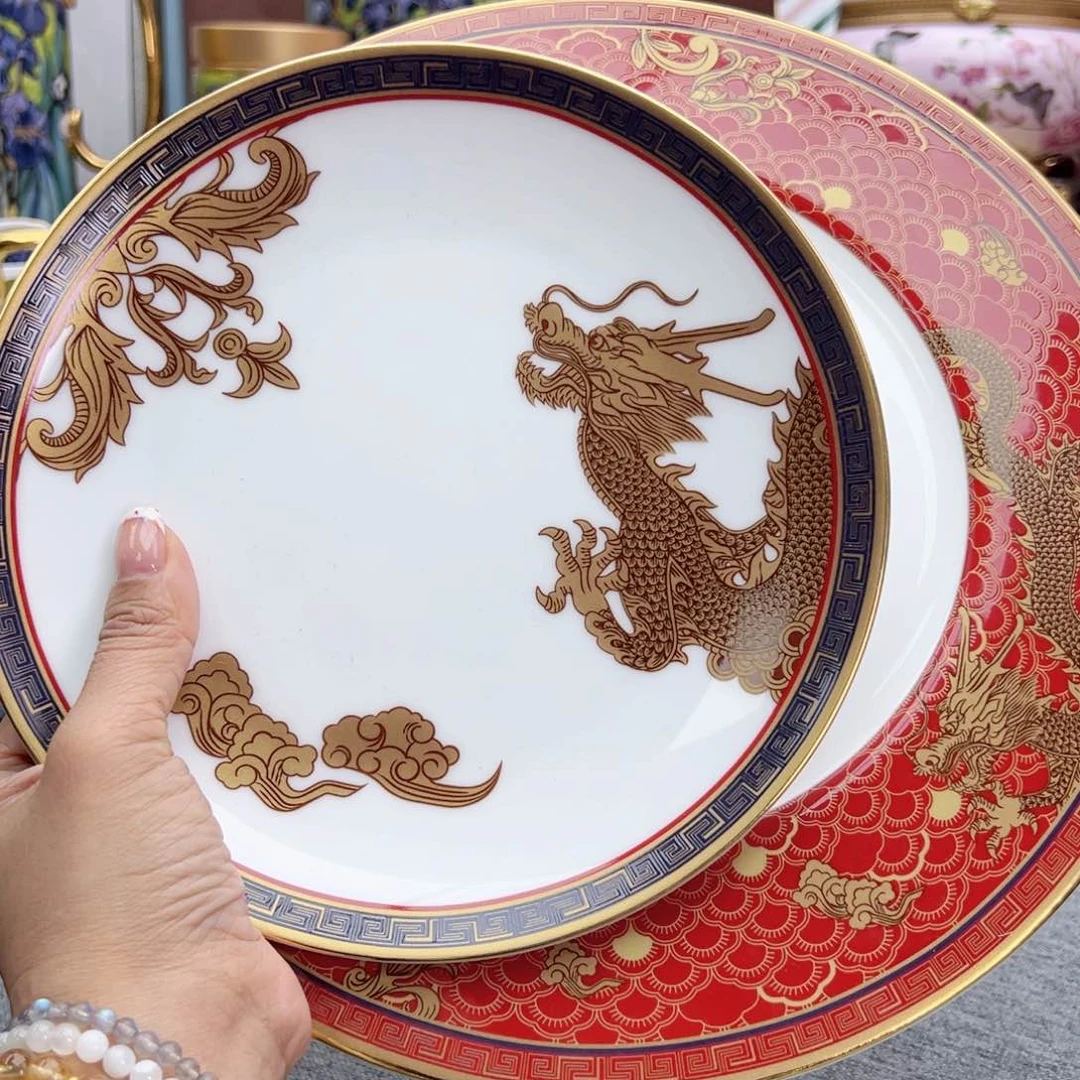 浮力龙盘8寸10.5寸瓷片礼盒