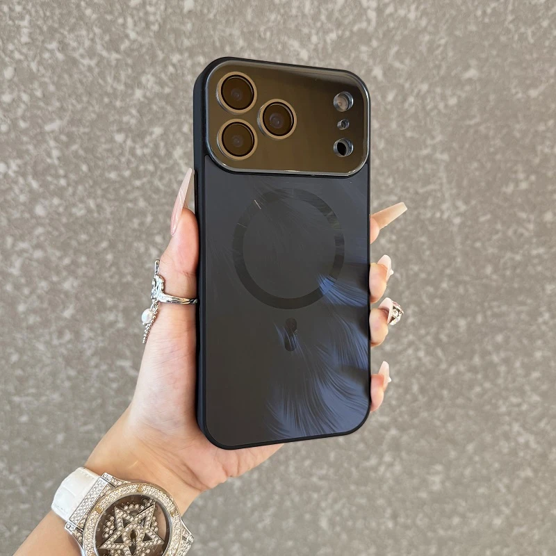 全包镜头适用于iPhone17promax手机壳磨砂镭射苹果17渐变磁吸硬壳