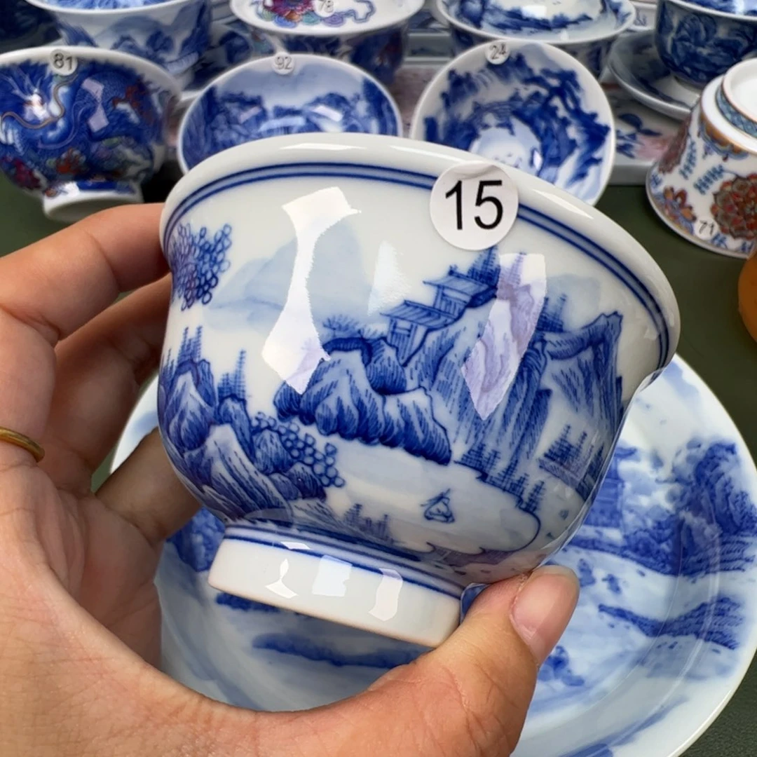 陶瓷景德镇纯手工纯手绘茶具木木15