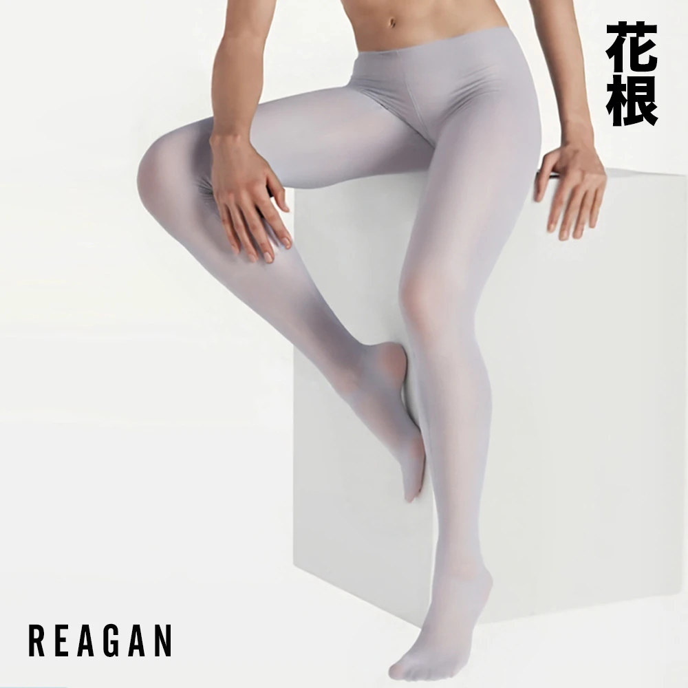 REAGAN/花根YM701男士镜光素面连裤丝袜灰色正装丝袜绅装袜皮鞋袜