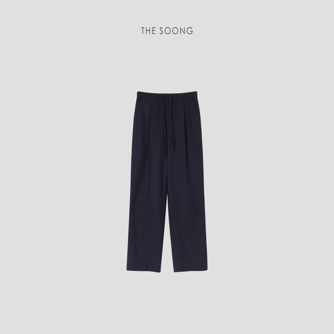 THESOONG |"一条舒服到爆炸"巨软触感松紧腰抽绳阔腿休闲裤KZ4009