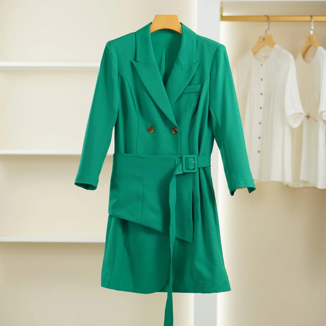 麦迪尚品【H】K042 春季西装领连衣裙品牌折扣撤柜 C组2