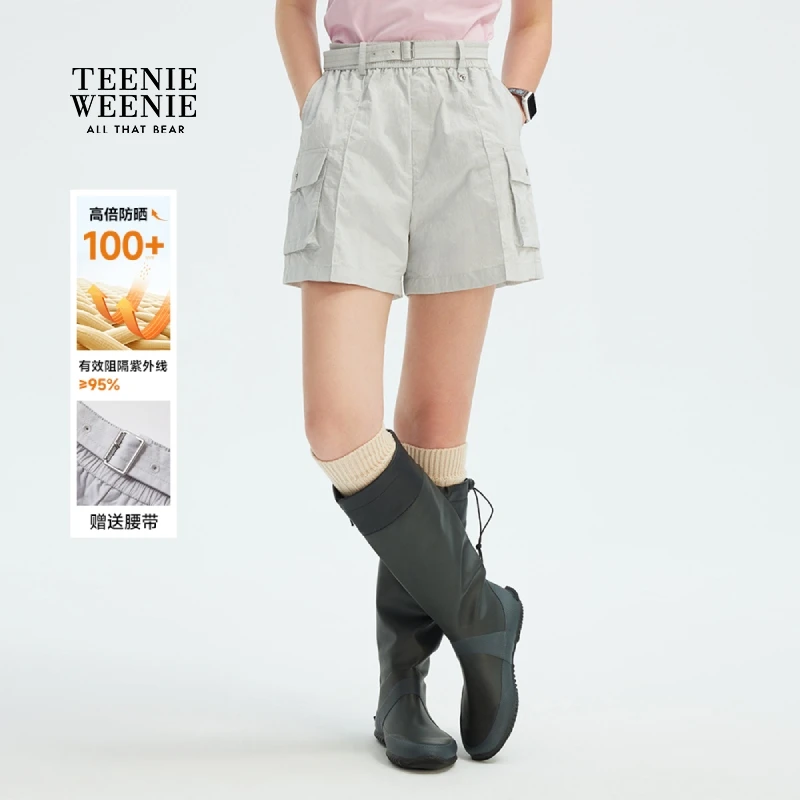 【防晒】TeenieWeenie小熊女装短裤25户外大口袋休闲裤TTTH253702T
