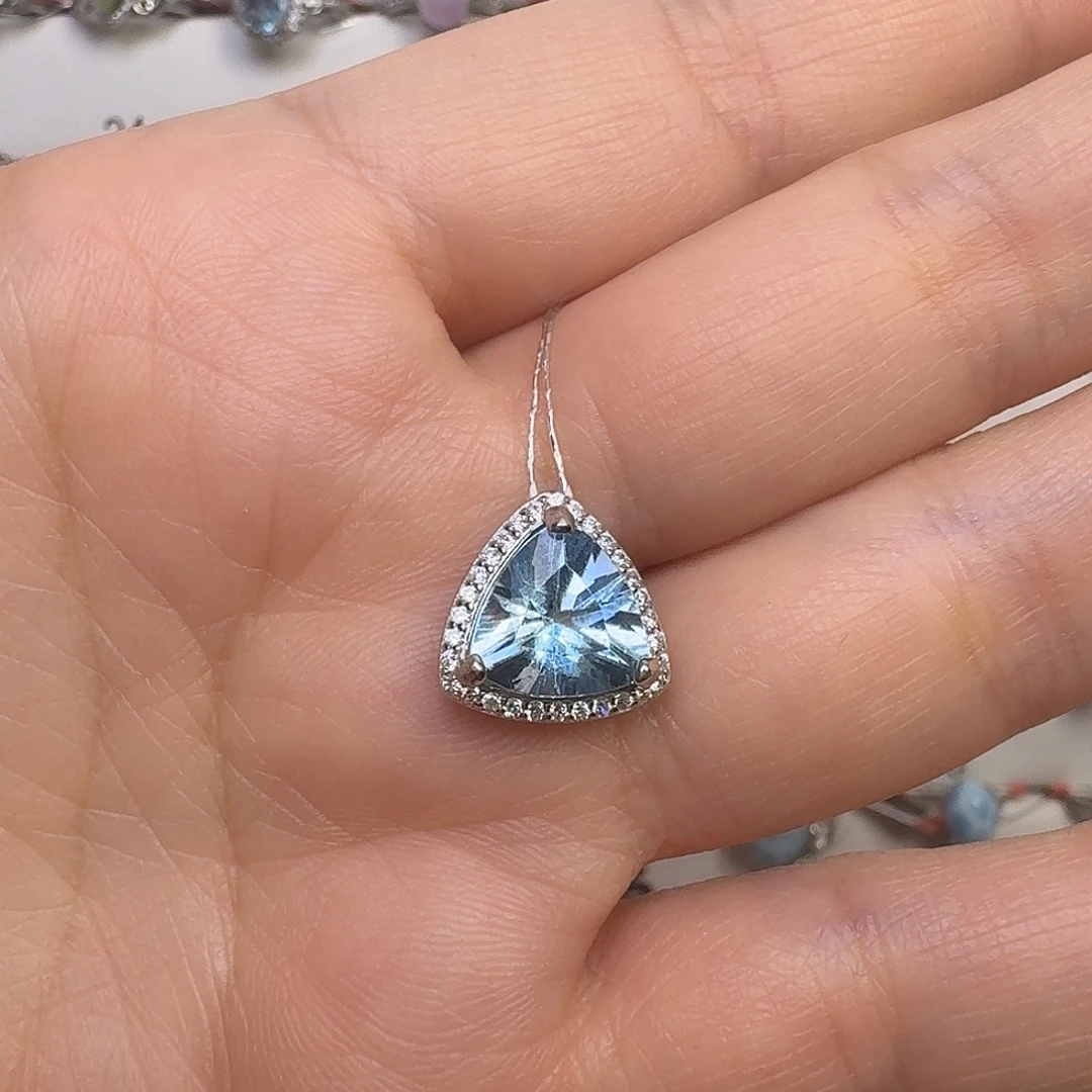 颈饰银S925镶嵌水晶