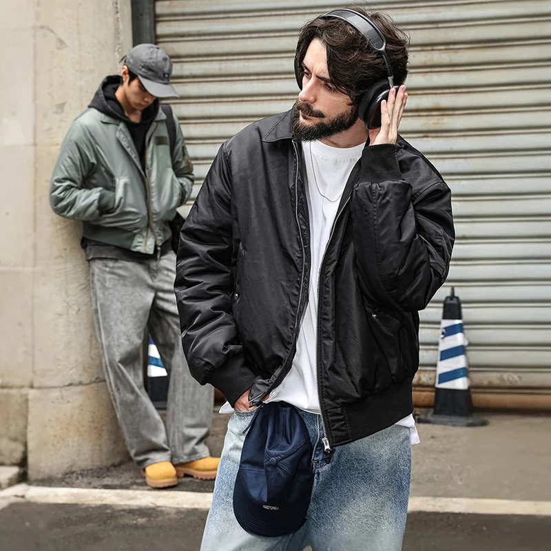 MRA男装美式MA1飞行员夹克棒球服短款防风bomber工装外套潮男秋