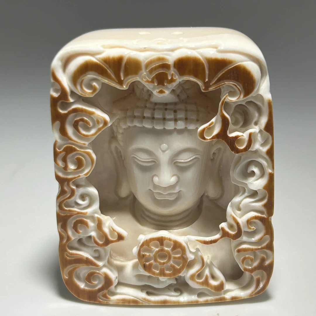 猛犸牙雕大日如来吊坠42*34*14mm金亮老师亲工假一罚四JL9092