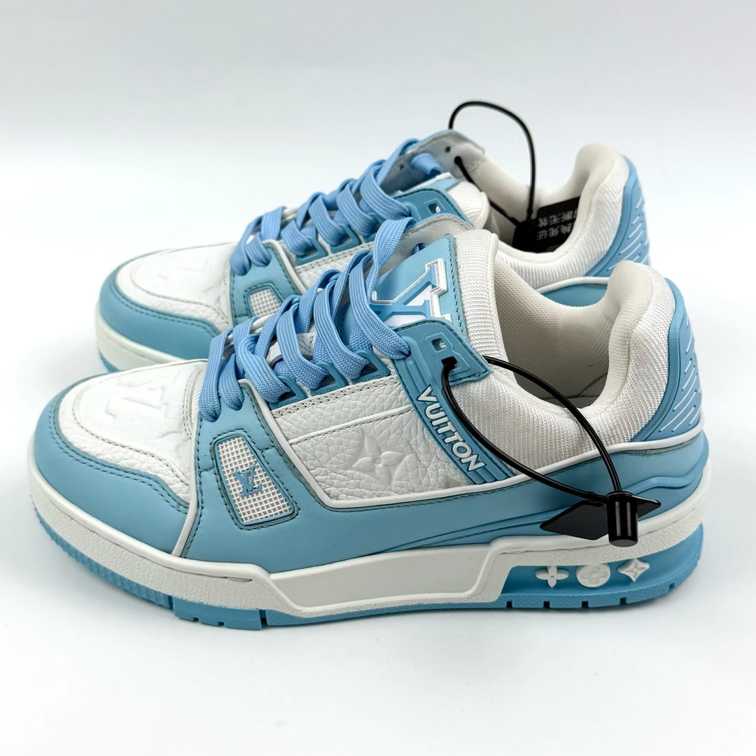 99新 LouisVuitton/路易威登 35.5码 LVTrainer天空蓝配色 xz0409
