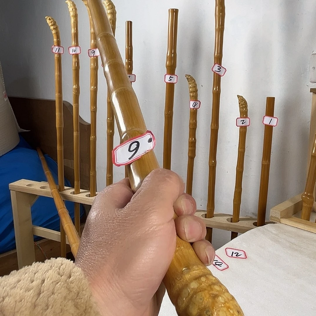 实心玉竹登山杖手杖拐杖