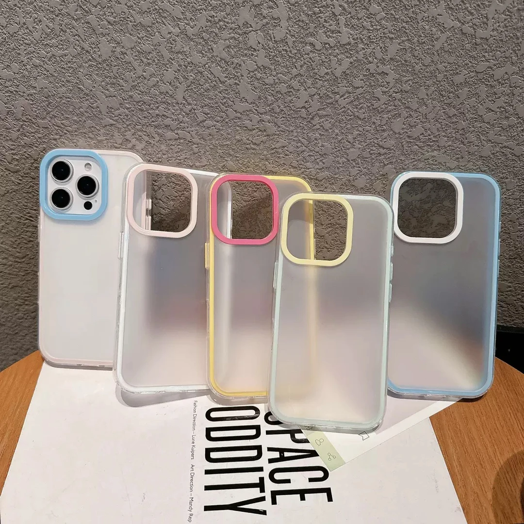 适用苹果16磨砂半透三合一手机壳iPhone15简约14promax防摔保护套