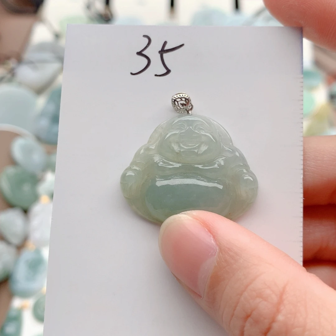 翡翠银S925镶嵌颈饰吊坠