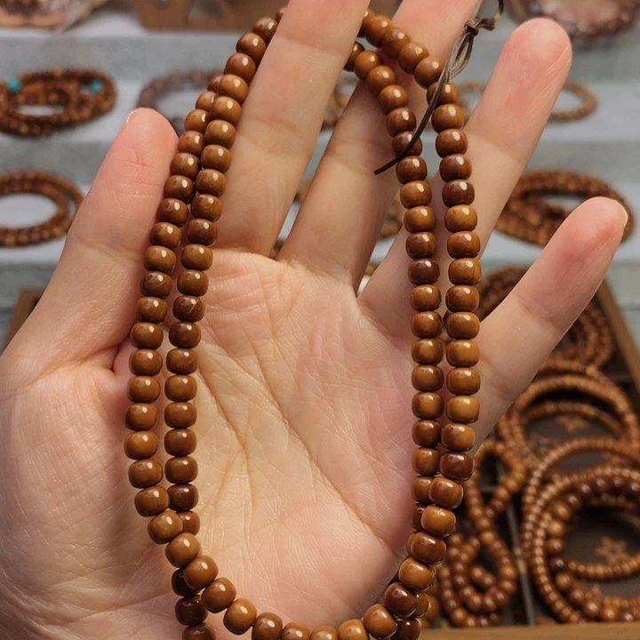 果皮天然库克精挑老型5*6长串108颗男女通用手串