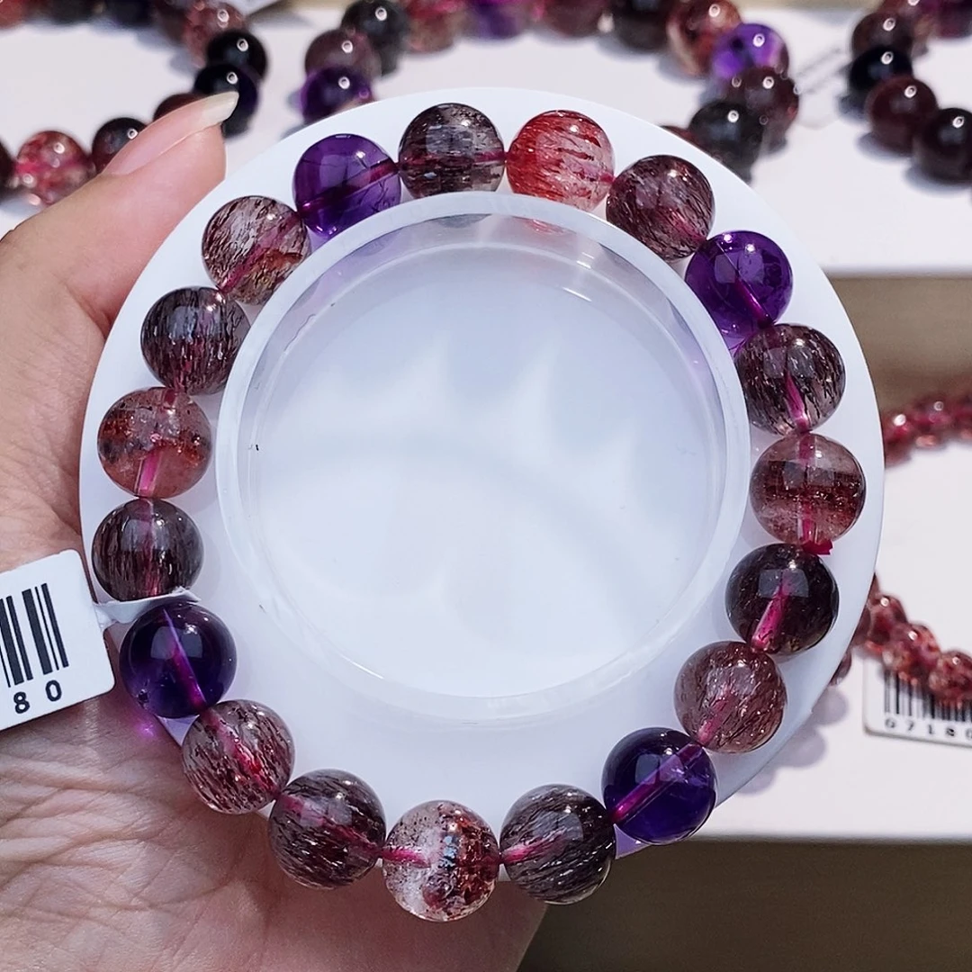 水晶手链未镶嵌黑加仑10+