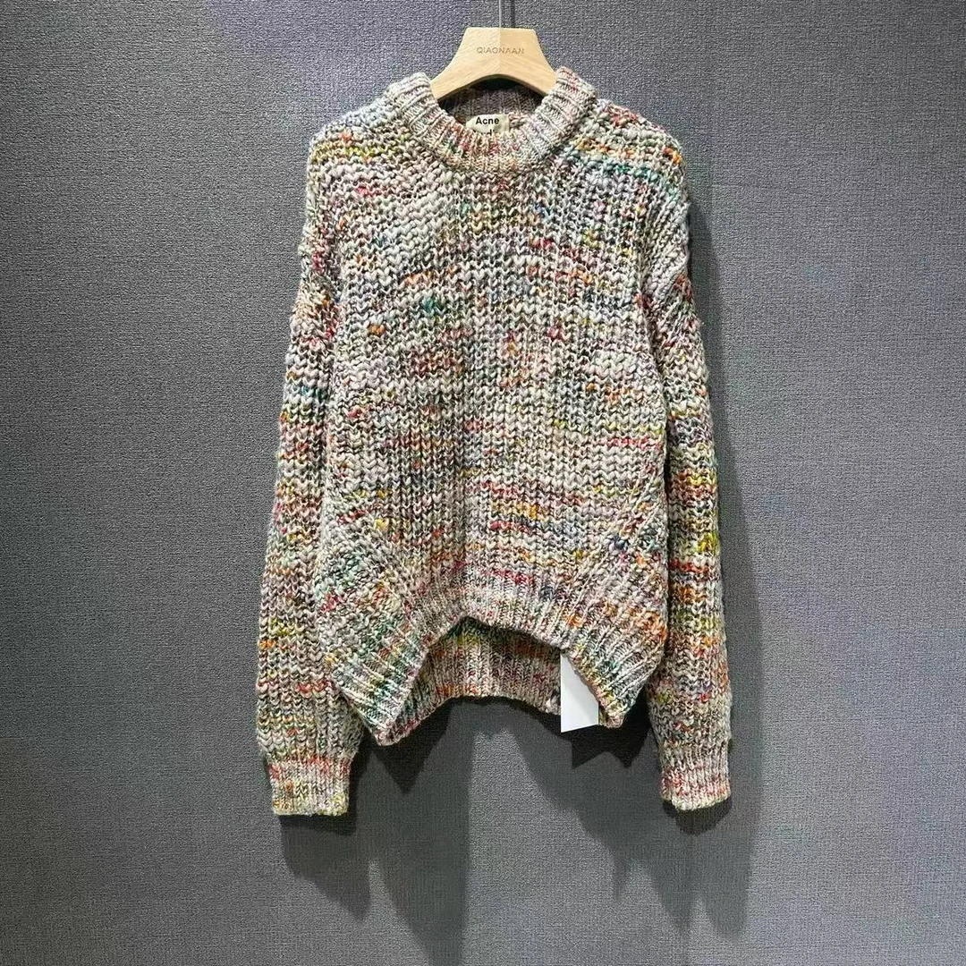 未使用 Acne studio （pm）混色针织圆领毛衣 带吊xs码/4685