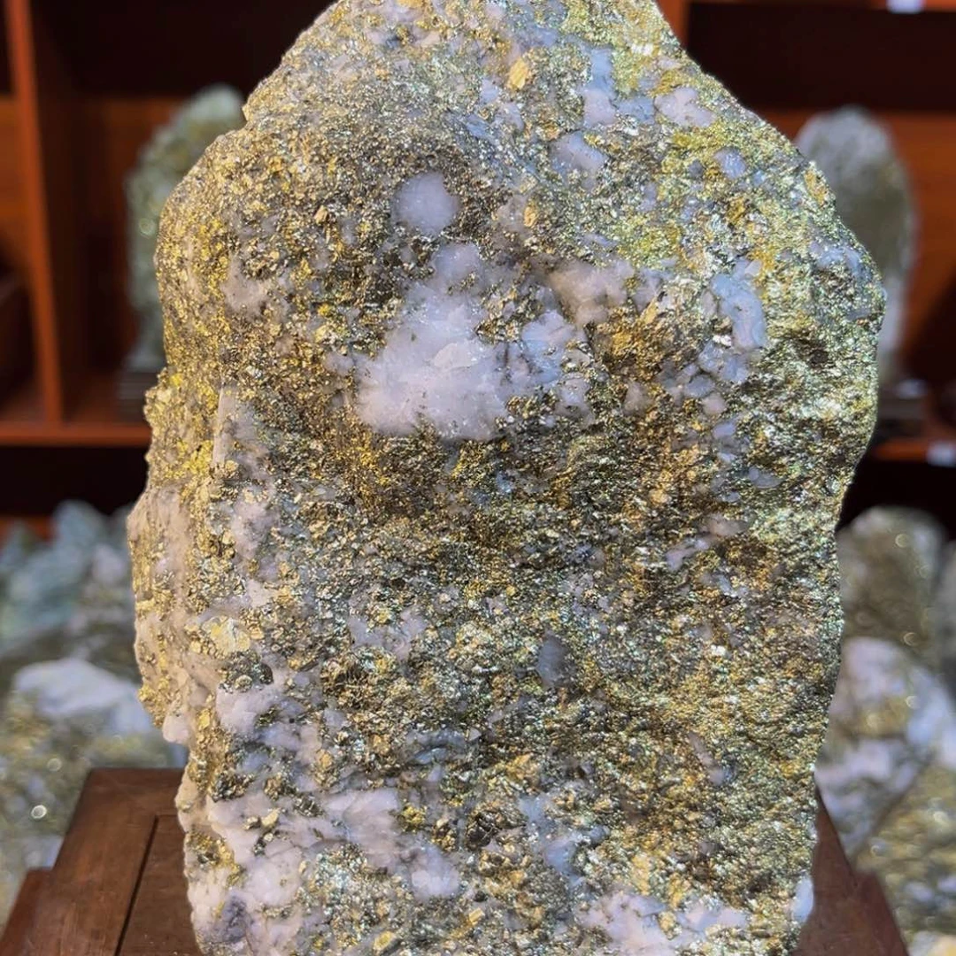 金属石英脉型金石摆件