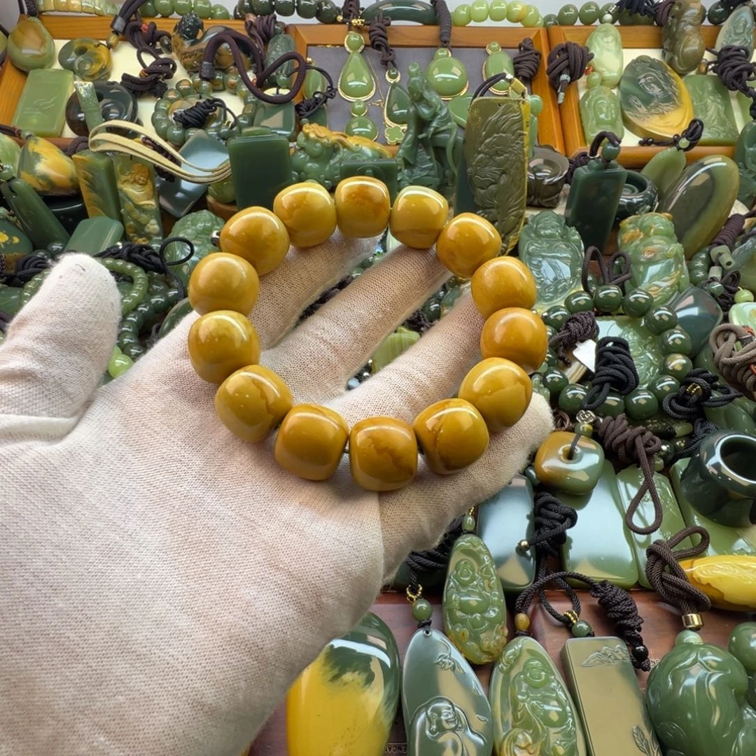 *****岫岩河磨玉（透闪石质玉）未镶嵌手链