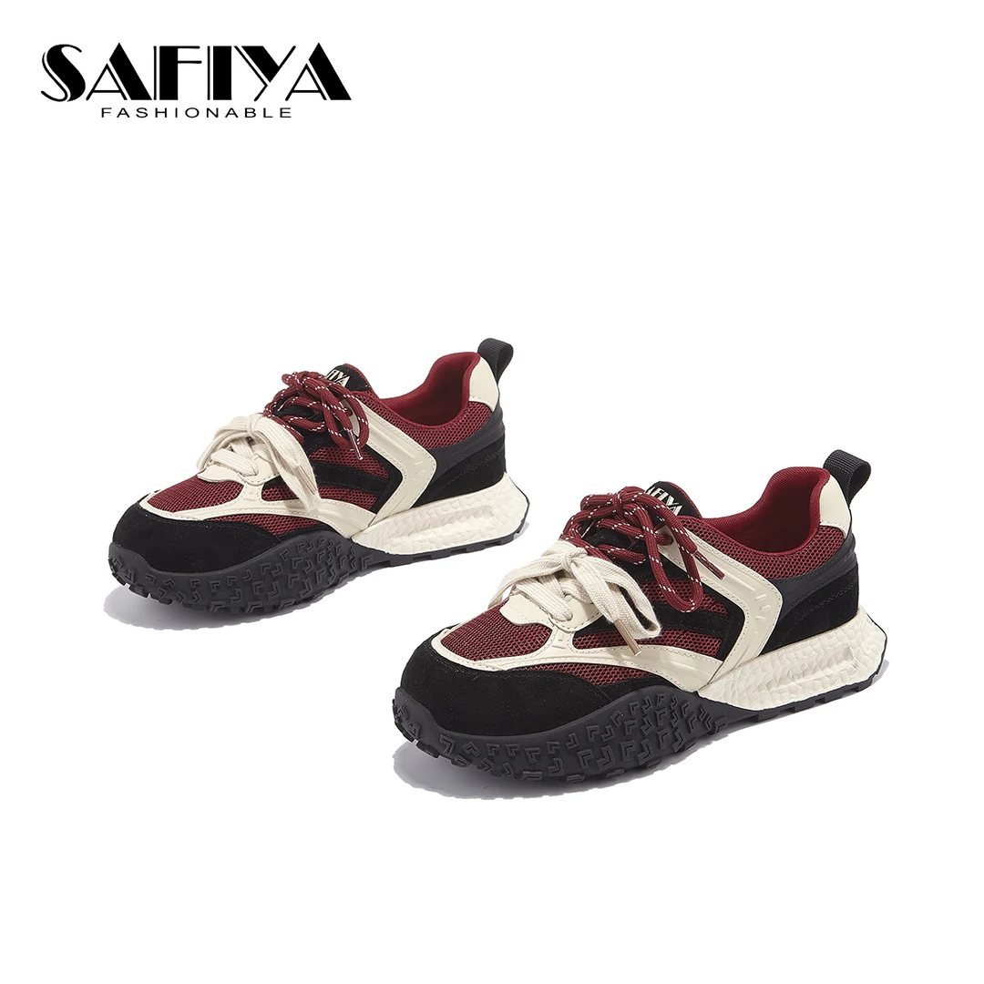 索菲娅Safiya2024新款低帮系带潮流正版阿甘鞋女款红色SF43111D53