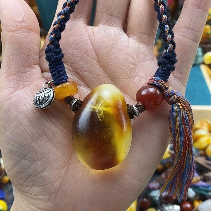 蜜蜡未镶嵌项链项链