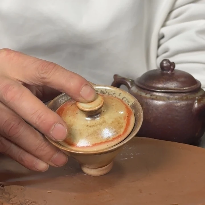 手工手捏茶具制作