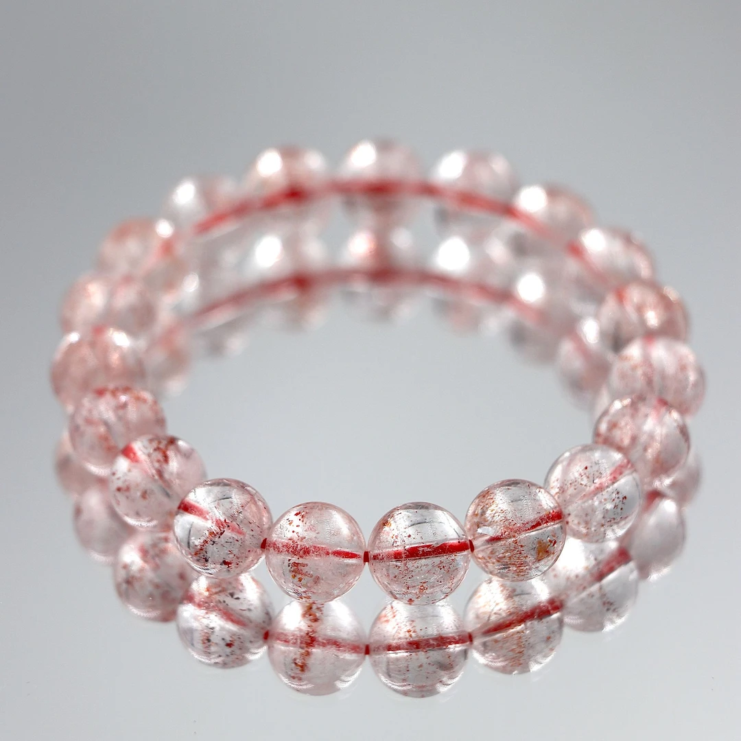 天然透体金草莓共生包裹超七水晶手串TD6688-尺寸可选-多样性发一