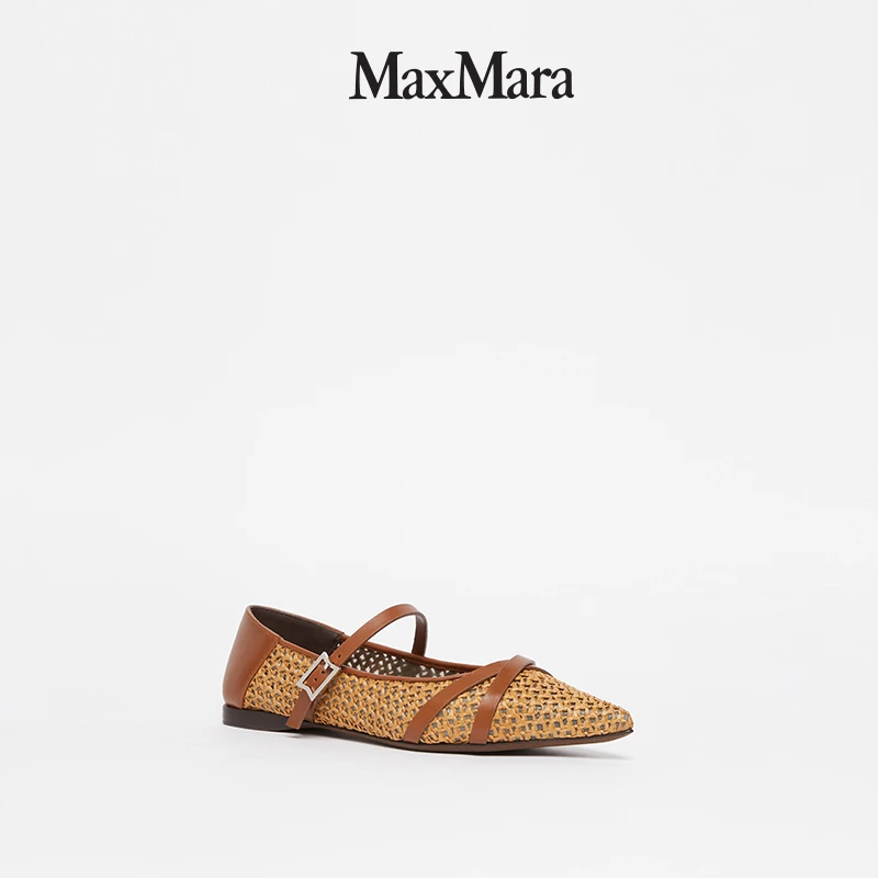 MaxMara 2025春夏新品女士尖头芭蕾平底鞋4521335206
