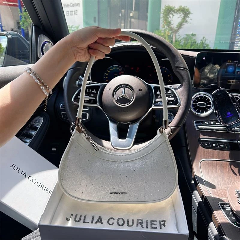 香港正品2026女包花朵刺绣腋下包包2025新款潮大容量单肩斜挎包