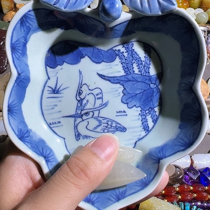 瓷，瓷盘，纯手工制作F****~